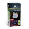 Szolár asztali lámpa - rózsaszín - hidegfehér LED - műanyag - 26 x 12 cm