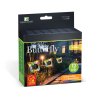 Leszúrható szolár pillangó - sárga - 13 x 6,5 x 35 cm - melegfehér + színes LED