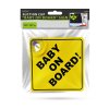 Tapadókorongos &amp;amp;amp;#34;Baby on Board&amp;amp;amp;#34; tábla - 12,7 x 12,7 cm