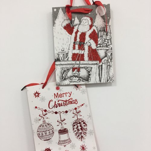 6 db Karácsonyi ajándékszatyor kicsi, 18 × 8 cm