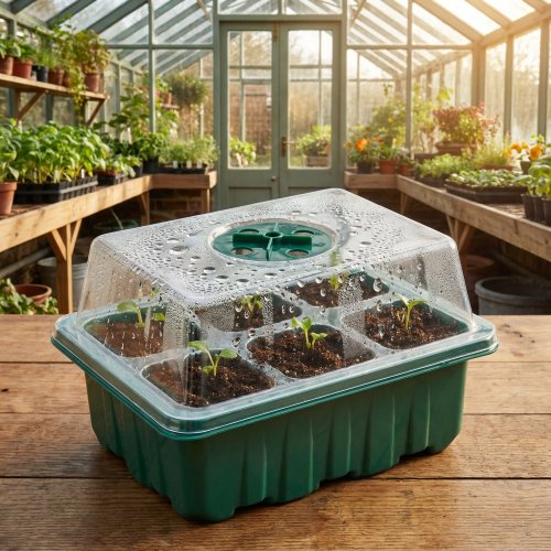 Palántanevelő szett tetővel - 18,5 x 14,5 x 11 cm