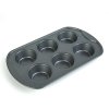Baker’s Secret Classic Line 6 darabos muffin sütőforma - 31,3 x 18,6 x 3,6 cm