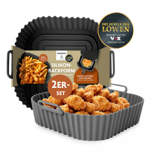 KitchBo AirFryer / Forrólevegős fritőz sütőbetét szilikon 20*20 cm 2 db-os