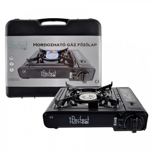 Hordozható gáz főzőlap fekete