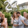 0-ás születésnapi szám fólia lufi - ezüst - 40&amp;amp;#34;