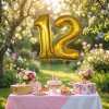 4-es születésnapi szám fólia lufi - arany - 40&amp;amp;#34;