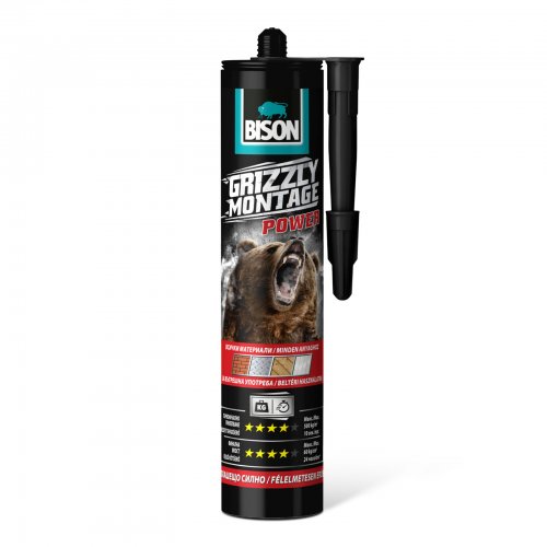 BISON Grizzly erős szerelési ragasztó, 370g