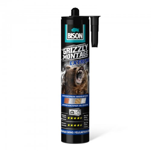 BISON Grizzly extrém erős szerelési ragasztó, 435g