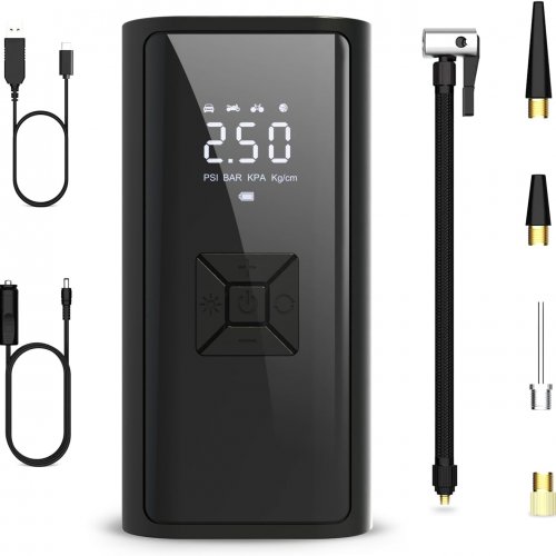 Smart kompresszor, digitális kijelzővel, szivargyújtós és USB-C töltővel
