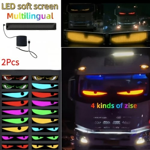 Többnyelvű Autó LED Matricás Pixel Panel (1 kijelző + 1kábel )