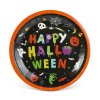 Halloween-i papírtányér - &amp;#34;Happy Halloween&amp;#34; - kerek - 23 cm - 8 db / csomag