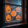 Halloween-i 3D gél ablakdekoráció - tök - 30 x 30 cm - 9 db / csomag