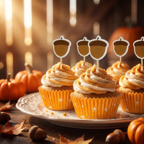 Muffin papír szett - pálcikákkal - 24 + 24 db