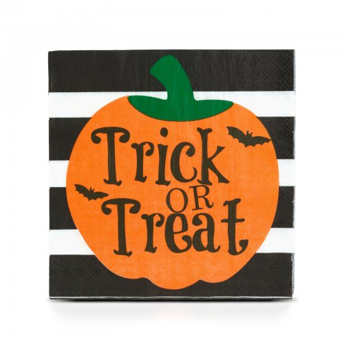 Halloween-i papírszalvéta - tök - 2 rétegű - 33 x 33 cm - 16 db / csomag