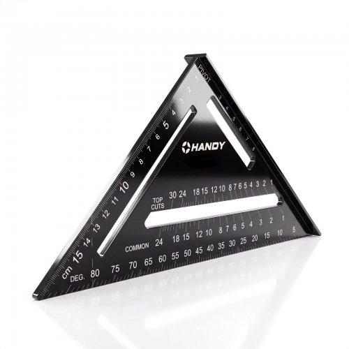 Derékszögű vonalzó és szögmérő - 18,5 cm