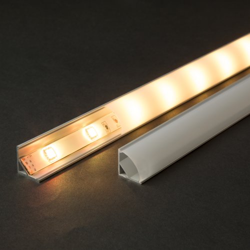 LED aluminium profil takaró búra opál 2000 mm
