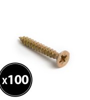Forgácslap csavar - sárga - 3 x 25 mm - 100 db / csomag