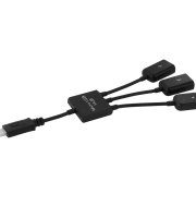 3 az 1-ben Micro USB HUB DUPLA USB 2.0 OTG ADAPTER