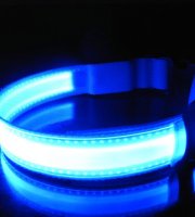 LED kutya nyakörv világító kutyanyakörv Kék L