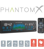 Fejegység "PhantomX" - 1 DIN - 4 x 50 W - gesztusverzélés - BT - MP3 - AUX - USB