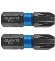 Graphite torziós ütvecsavarozó bit pz4 x 25mm, 2db.