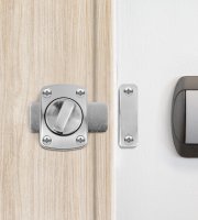 Fürdőszobai ajtózár - alumínium - 65 x 55 x 24 mm