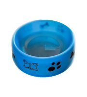 Kék műanyag kutyatál, 24 cm
