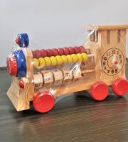Készségfejlesztő fa vonat játék