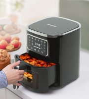 Olaj nélküli fritőz - 220-240 V - 1450W - 5 L - érintőgombos