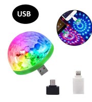 Mini RGB disco gömb USB csatlakozóval