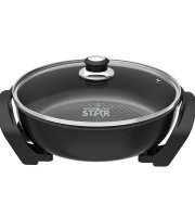 WinningStar - Tapadásmentes asztali serpenyő - 1500 W - fekete