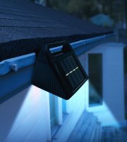 Szolár ereszcsatorna fény - 6 hidegfehér SMD LED - fekete