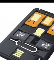5 az 1-ben mini SIM kártya átalakító adapter készlet, micro SD-kártyaolvasó