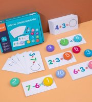 Montessori fa matematikai művelet oktató játék