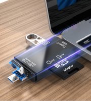 USB C - USB A csatlakozású microSD kártya olvasó