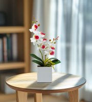 Műnövény dekoráció - orchidea - 3 féle - 37 cm