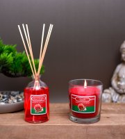 Illatgyertya és illatosító szett - alma & fahéj - 120 g + 100 ml