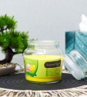Illatgyertya - csupor fedővel - édes citrom & bazsarózsa - 310 g
