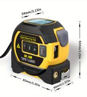 1 db lézeres mérőszalag, 3 az 1-ben digitális mérőszalag