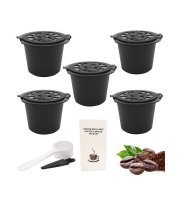 5 db újrafelhasználható Nespresso kávékapszula - környezetbarát, gazdaságos megoldás.