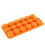 Halloween-i jégkockakészítő szilikon - 18 db tök - 21 x 11 cm