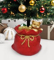 Karácsonyfatalp - mikulászsák - műkő - 41,5 x 31 x 42,5 cm
