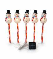 Napelemes, kerti dekoráció - Világító hóemberek