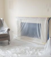 Takarófólia maszkolószalaggal - 20 x 2,5 m - 7 mikron