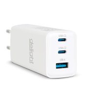 Hálózati Adapter - USB-A 20W + Type-C PD45W gyorstöltéssel - fehér