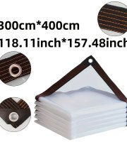 Egy darab átlátszó vízálló ponyva