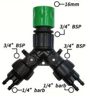 Kerti csepegtető öntöző csap adapter 4-utas elosztó