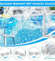 2 az 1-ben Beállítható Medence Szökőkút 360° Forgatás és 350° Döntéssel