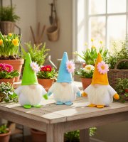 Textil dekoráció - manó - 15 cm - 3 féle