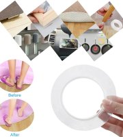 Nyom nélkül eltávolítható átlátszó kétoldalú ragasztószalag - 3 méter